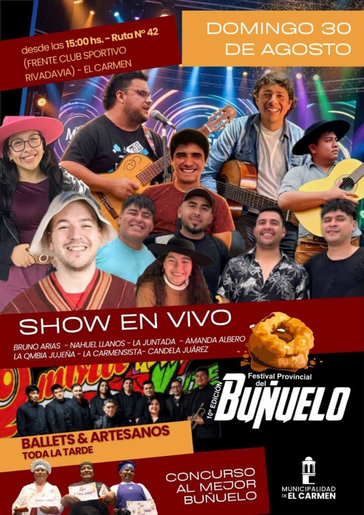 Llega la 10° Edición del Festival Provincial del Buñuelo.