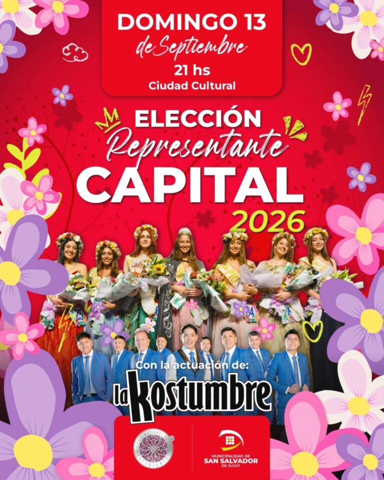 El Domingo 13 de Septiembre Elección Reina Capital.